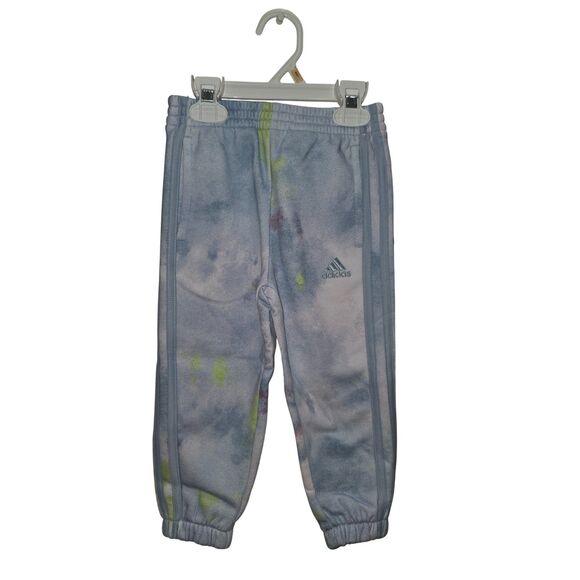 Adidas Toddler Girls 2T Jogger Pants Tie-Dye Blue Sweatpants NWT - Picture 5 of 11